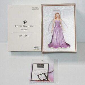 Royal Doulton Gemstones Collection February Amethyst Birthstone Figurine NEW